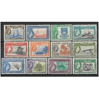 Gibert & Ellice Islands: 1956 QE Set/12 Stamps TO 10/- SG 64/75 MH #BR316