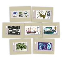 Great Britain 2022 The Stamp Designs of David Gentleman Set of 8 Postcards