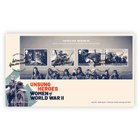 Great Britain 2022 Unsung Heroes: Women of World War II Mini Sheet on First Day Cover