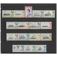 Tristan Da Cunha: 1965-1967 Ships/QE Set/16 Stamps TO 10/- SG 71/84a MUH #BR324