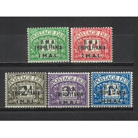 Tripolitania: 1948 "B.M.A. Tripolitania" Postage Due Set/5 Stamps SG TD1/5 MVLH #BR329