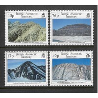 British Antarctic Territory: 1995 Geological Structures Set/4 Stamps SG 256/59 MUH #BR330