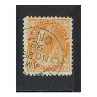Canada: 1898 QV 8c Orange-Yellow Single Stamp SG 161 FU #BR332