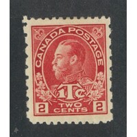 Canada: 1916 KGV 2c + 1c DIE I p12 x 8 Single Stamp SG 235 MLH #BR332