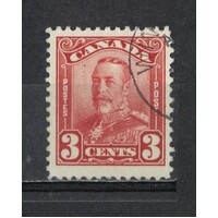 Canada: 1928 KGV 3c Carmine Single Stamp SG 277 FU #BR332