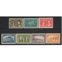 Canada: 1908 Quebec Tercentenary Short Set/7 Stamps TO 15c SG 188/194 MLH #BR334