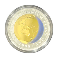 Australia 2000 Millennium Bi-metal Fine Gold & Silver Proof-like $20 Coin Perth Mint