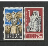 Cyprus: 1963 FFH Set/2 Stamps SG 227/28 MUH #BR337