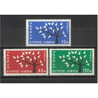 Cyprus: 1963 Europa Set/3 Stamps SG 224/26 MUH #BR337