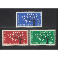 Cyprus: 1963 Europa Set/3 Stamps SG 224/26 MUH #BR338