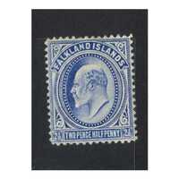 Falkland Islands: 1904 KEVII 2½d Ultramarine Single Stamp SG 46 MLH #BR340
