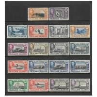 Falkland Islands: 1938-1950 KGVI Pictorial Set/18 Stamps TO £1 SG 146/63 MUH #BR341