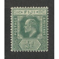 Fiji: 1908 KEVII Mult Crown CA WMK ½d Single Stamp SG 118 MLH #BR348