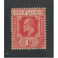 Fiji: 1906 KEVII Mult Crown CA WMK 1d Single Stamp SG 119 MLH #BR348