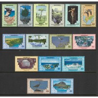 Mauritius: 1989-1998 Environment Protection Series Without Date IMPRINTS SG 798A/807A, 808A/16A MUH #BR351