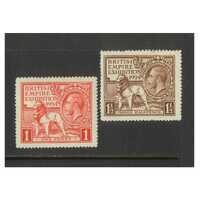 Great Britain: 1924 Exhibition Set/2 Stamps SG 430/31 MLH #BR353