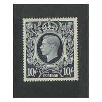 Great Britain: 1939 KGVI 10/- Dark Blue Single Stamp SG 478 Fine MLH #BR353