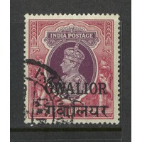 Indian States-Gwalior: 1948 KGVI 10R Single Stamp SG 115 FU #BR356