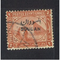 Sudan: 1897 OPT ON Egypt 2p Single Stamp SG 7 FU #BR358