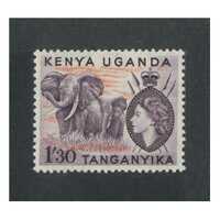 Kenya, Uganda, Tanganyika: 1955 QE/Elephants 1s30 Single Stamp SG 176 MUH #BR359