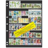 Seychelles 1982-87 Selection of 20 Complete Commemorative Sets 74 Stamps & 6 Mini Sheets MUH #444