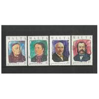 Malta: 1986 Philanthropists Set/4 Stamps SG 785/88 MUH #BR365