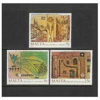 Malta: 1987 Anniversaries Set/3 Stamps SG 806/08 MUH #BR365