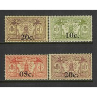 New Hebrides (French): 1921 Surcharges Set/4 Stamps SG F34/37 MUH (10c MLH) #BR370