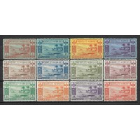 New Hebrides (French): 1938 Gold Currency Set/12 Stamps TO 10f SG F53/64 MUH #BR370