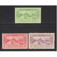 New Zealand: 1925 Dunedin Exhibition Set/3 Stamps SG 463/65 MUH #BR372