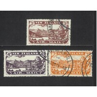 New Zealand: 1931 Airmail Set/3 Stamps SG 548/50 FU #BR372