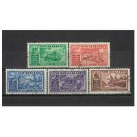 New Zealand Pre-Decimal: 1936 Commerce Congress Set/5 Stamps SG 593/97 FU #BR374