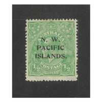 New Guinea-N.W.P.I: 1919 Large MULT ½d Green With "WMK Inverted" Single Stamp SG 119w MH #BR381