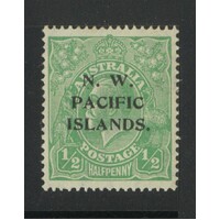 New Guinea-N.W.P.I: 1919 Large MULT WMK ½d Green Single Stamp SG 119 MLH #BR381