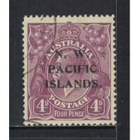 New Guinea-N.W.P.I: 1918-1922 Single Crown WMK 4d Deep Violet Single Stamp SG 123 FU #BR381