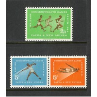 Papua New Guinea: 1962 Commonwealth Games 5d Pair and 2/3 SG 39a/41 MUH #BR383