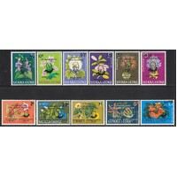 Sierra Leone: 1965 Margai- Churchill OPT Set/11 Stamps TO 2L SG 366/76 MLH #BR386