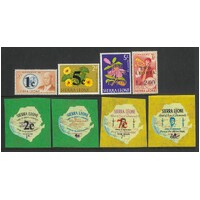 Sierra Leone: 1965 Decimal Currency Surcharges Set/8 Stamps SG 328/35 MUH #BR387