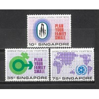 Singapore: 1974 Population Year Set/3 Stamps SG 238/40 MUH #BR388