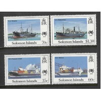Solomon Islands: 1988 "SYDPEX" (Ships) Set/4 Stamps SG 626/29 MUH #BR393