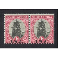 South West Africa: 1930 1d Ship Pair SG 69 MLH #BR396