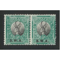 South West Africa: 1931 ½d Springbok Pair SG 68 MUH #BR396