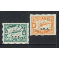 South West Africa: 1930 Airs Small OPT ON Later Printing SG 70b/71b MLH(2) #BR396