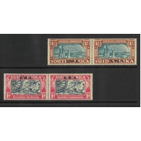 South West Africa: 1938 Voortrekker Commemoration Set/2 Pairs Of Stamps SG 109/10 MLH #BR396