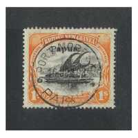 Papua: 1907 Small "Papua" OPT ON 1/- WMK Upright Thin Paper Single Stamp SG 44b FU #BR401