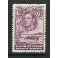 Bechuanaland: 1938 KGVI 6d Single Stamp SG 124 FU #BR402