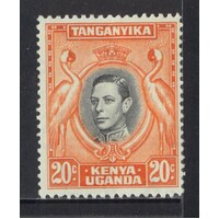 Kenya Uganda Tanganyika: 1942 KGVI/Cranes 20c p13¼ x p13¾ Single Stamp SG 139b MLH #BR402
