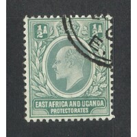 East Africa & Uganda: 1904 MULT Crown CA WMK KEVII ½d Chalk Paper Single Stamp SG 17a FU #BR403