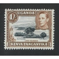Kenya Uganda Tanganyika: 1950 KGVI/Lake View 1/- Deep Black And Brown SG 145ba MUH #BR403