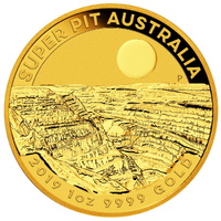 Australia 2019 Perth Mint Super Pit $100 Gold - 1oz